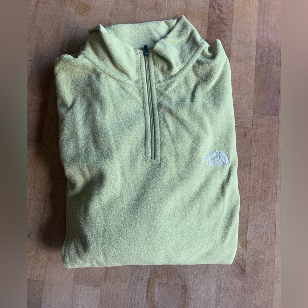 The North Face fleece quarter zip / women’s large / light green